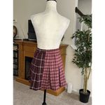 Hollister Purple Red Mini Skirt Ultra High Rise Size XS Color Block A Line Full Photo 4