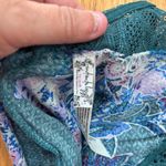 Free People Intimately Marsha Evergreen Print Lace Slip Dress Size Small Photo 5