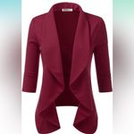 Women’s dressy or casual blazer/cardigan. Maroon/burgundy. Size L. EUC Size L Photo 5