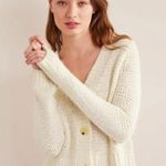 Boden USA Boden Fluffy Open Stitch Cardigan Warm Ivory NEW with Tags Photo 3