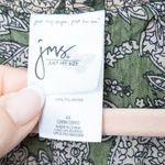 Just My Size JMS Womens Blouse Size 4X Green Floral Button Front Long Sleeve Boho Cottage Photo 3