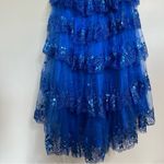 Ladivine By‎ Cinderella Divine Long Formal Mermaid Prom Ball Gown Size 8 Beaded Blue Photo 11