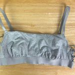 Aerie Scoop Lace Up Bralette GraySize Large Photo 0