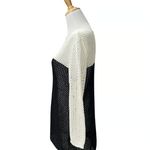 Apt. 9  black white colorblock netting sweater L Photo 1