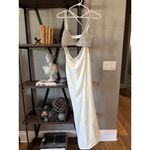 retrofete Fernanda Embellished Asymmetric Maxi Dress White/Silver Womens Size Sm White Photo 7