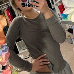 Derek Heart Long Sleeve Gray Top Photo 0