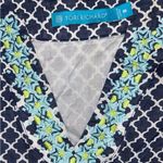 Tori Richard Geometric Art Sundress Vacation Size 8 Blue Green Embroidery Photo 5