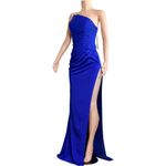 Jovani  Asymmetric Strapless Neck Gown 26166, Royal Blue, 4 (US) Photo 6