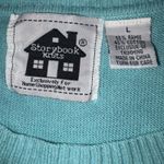 Vintage Storybook Knits HSN Light Blue Floral Lace Tank Sweater size L Size L Photo 5