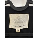 Madison Marcus Black Beaded Cold Shoulder Drape Neck Tunic Top XS Photo 2