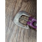 Vintage Handmade Stamped Women's Bright Purple Western Belt Small 28 Photo 8