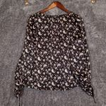 For Love & Lemons Womens Xs Black Paisley Long Sleeve Art To Wear Office Photo 5