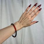 Carnelian Garnet Obsidian Crystal Gemstone Bead Bracelet Artisan Handmade Orange Photo 13