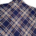 Vintage 1970s Plaid Wing Tip Collar Plaid Short Sleeve Women’s Shirt Small Blue Photo 7