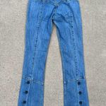 Levi's Vintage Y2K low rise bareback stretch button kick pleat hem Photo 5