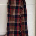 Eddie Bauer Vintage Brown Plaid Maxi Wrap Skirt Photo 1