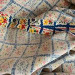 Vintage Handmade 60s Floral Fabric Long Sleeve Side Slit Mumu Dress Yellow Size M Photo 7