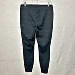 Nanette Lepore  Black Gray Check Knit Elastic Waist High-Rise Pants Sz M (32x28) Photo 3