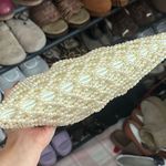 Handmade Vintage Pearl Knit Beaded Cream Shoulder Bag Photo 4