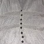 Raga  Anthropologie M White Juhi Luna Eyelet Button Down Flutter Sleeve Maxi Photo 7