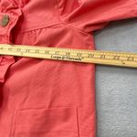 J.Crew  Ruffle Jacket Cropped 3/4 Sleeve Button Front Coral Pink Size 6 Statement Photo 6