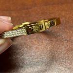 Michael Kors  Gold Tone Pave Crystal Pad Lock Bracelet Photo 3