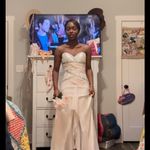 White Embroidered Long Prom Dress Photo 3