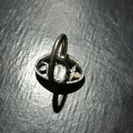 Vintage Avon Signed Floral Rose Flower Silver Tone Adjustable Band Ring Photo 4