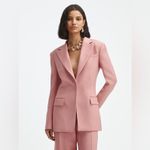 Oscar de la Renta SET pink bow peak label jacket blazer and pants suit set Photo 2