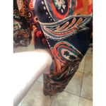 Modcloth Women's 1X Black Orange Paisley Cardigan Photo 5