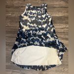 EXPRESS  Blue and Cream Patterned Dress Photo 5