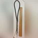 Silver or Dark Gray Braided Necklace with Fringe Photo 2