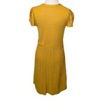 Ba&sh  Adana Pointelle Babydoll Cap Sleeve Knit Dress Mustard Yellow Lined Size 2 Photo 6