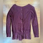 Anthropologie - Angel of the North Women’s Small Plum Sweater Photo 3
