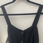 Monteau NWT  Black Cami Jumpsuit Women’s Medium Wide Leg Belted Minimalist Modern Photo 3