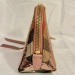 Burberry NWT Bridle Sequined Medium Pouch, Metallic Pink/Check Photo 6