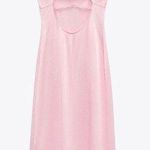 ZARA Pink Midi Dress Photo 3