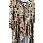 Women’s Boho Snake Print High Low Tunic V Photo 2