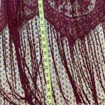 Emerette Burgundy / Wine Colored Lace Short Sleeved Kimono Size Small Photo 9
