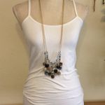Vintage Vida layered Pom Pom crystal long necklace Gold Photo 2