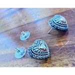 Vintage Heart Earrings Valentine Triple plated metal Love Romance Birthd… Photo 7
