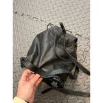 Harley Davidson  Small Leather Backpack Biker Black 2000s Vintage Purse Y2K Photo 4