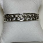 Brighton LE LOUVRE Heart Black Swarovski Crystal Silver Bangle Bracelet Photo 14