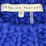 English Factory  Cobalt Blue Chunky Knit Women’s Sweater Vest Acrylic Material M Photo 8