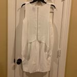 Vince Camuto Vincent Camuto White sheer chiffon cape dress Photo 4