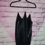 Victoria's Secret  BLACK SATIN SCRIPT PRINT RACERBACK SATIN TANK SLEEP LARGE Photo 1