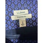 L.L.Bean Women Size 6 Favorite Fit Blue Geometric Print Knee Length Skirt Photo 3