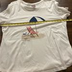 Chico's Chico’s White Beach Summer Short Sleeve Tee Shirt Size XL (3) Photo 1