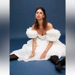 Free People  Selkie Mes Demoiselle Off Shoulder Puffy Flower Gown Maxi Dress XS Photo 1