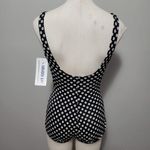 One Piece Paradise Bay black polka dot slimming swimsuit size 8 Photo 4